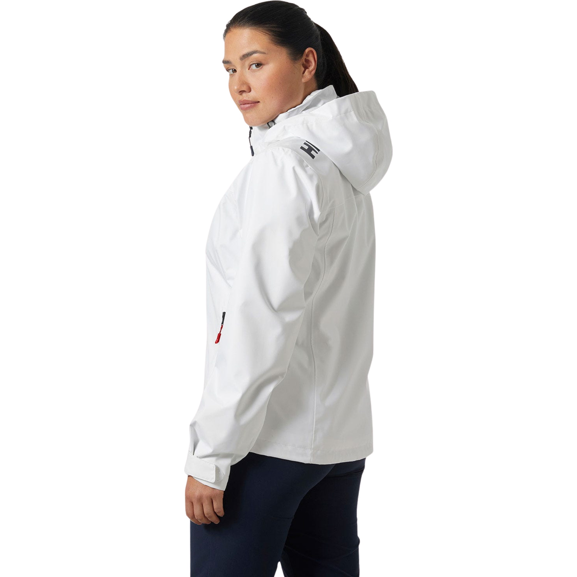 2026 Helly Hansen Womens Crew Hooded Sailing Jacket 2.0 34448 - White